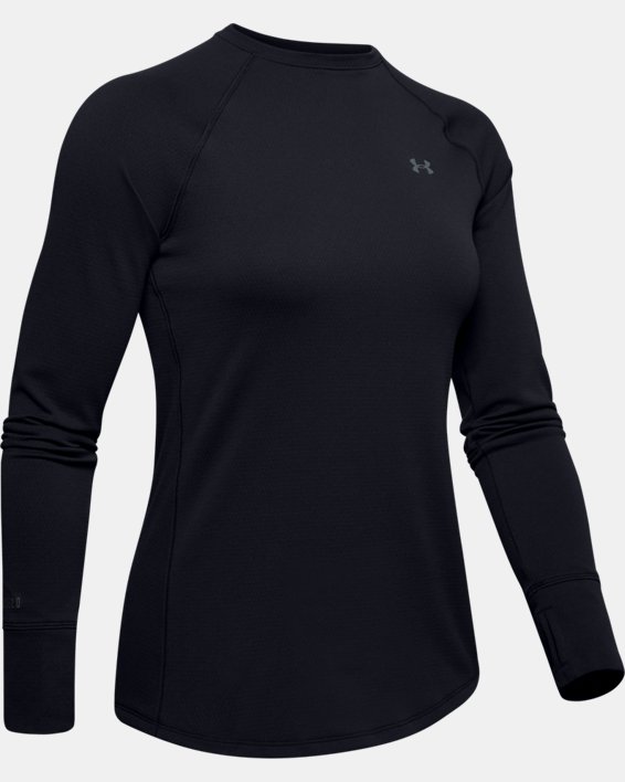 Damen ColdGear® Base 2.0 Shirt mit Rundhalsausschnitt, Black, pdpMainDesktop image number 5